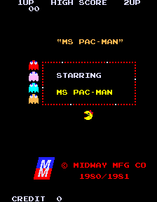 Ms. Pac Attack Title Screen